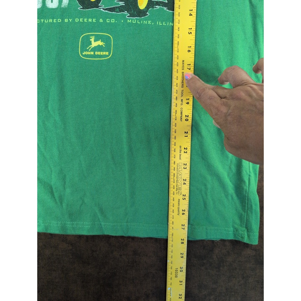 John Deere Mens Green Graphic T-Shirt Vintage Tractor Since 1837 Size Large - Picture 6 of 8